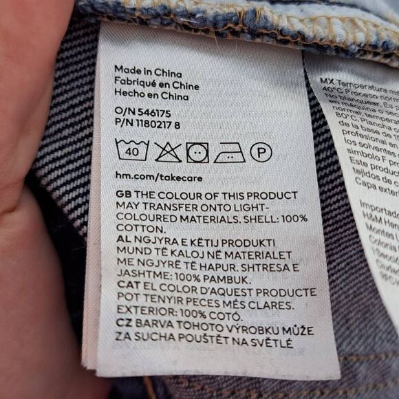 H&M Women's Mom Jeans in Dark Blue Wash size 10 - Picture 6 of 6
